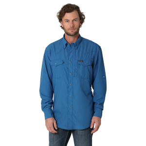 Wrangler Wrangler Performance Classic Fit Snap Shirt in High Tide/Blue | Size XLT - $50.99 at Murdoch's Ranch & Home Supply