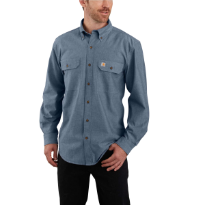 Carhartt Carhartt TW368-M Midweight Long Sleeve Button Down Shirt in Denim Blue Chambray | Size Medium - $35.99 at Murdoch's Ranch & Home Supply