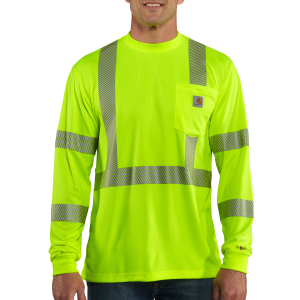 Carhartt Carhartt Force High-Visibility Long Sleeve Class 3 T-Shirt in Brite Lime/Yellow | Size XL - $32.24 at Murdoch's Ranch & Home Supply