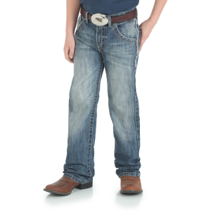 Wrangler Wrangler 20X No. 42 Vintage Boot Cut Jeans in Breaking Barriers/Blue | Size 1T Slim - $37.99 at Murdoch's Ranch & Home Supply