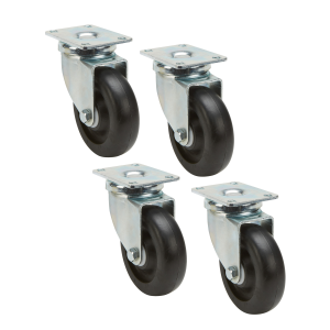 Precision Casters + Wheels Precision Casters + Wheels 4" Plastic Swivel Plate Caster Set - $47.99 at Murdoch's Ranch & Home Supply