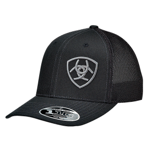 Ariat Ariat Offset Shield Logo Mesh Back Cap in Black - $40.00 at Murdoch's Ranch & Home Supply