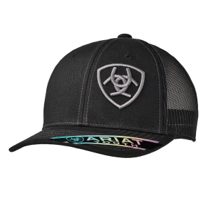 Ariat Ariat Shield Logo Mesh Back Cap in Black/Grey - $38.00 at Murdoch's Ranch & Home Supply