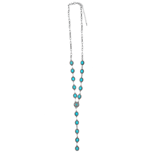 West & Company West & Company 24" Dainty Silver Oval Turquoise Concho Lariat Style Necklace - $29.99 at Murdoch's Ranch & Home Supply