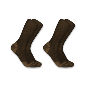 Carhartt Carhartt Midweight Synthetic Wool Blend Crew Socks 2 Pack in Dark Coffee/Brown | Size Large - $19.19 at Murdoch's Ranch & Home Supply
