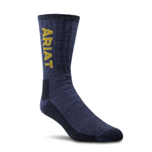 Ariat Ariat Ultimate Thermal Wool Blend Crew Socks in Denim/Blue | Size Medium - $15.99 at Murdoch's Ranch & Home Supply