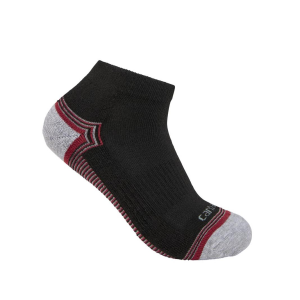 Carhartt Force Midweight Low Cut Socks 3 Pack in Black | Size Medium