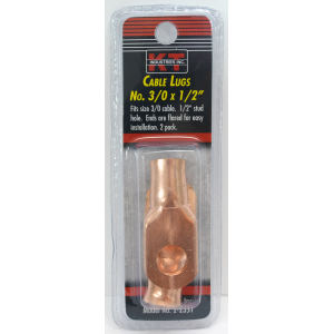 K-T Industries K-T Industries Copper Cable Lug 2-Pack | Size 3/0 x 1/2" - $8.99 at Murdoch's Ranch & Home Supply