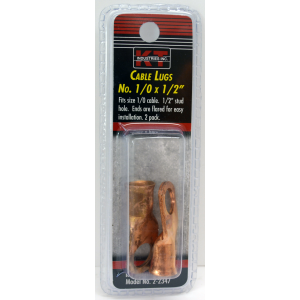 K-T Industries K-T Industries Copper Cable Lug 2-Pack | Size 1/0 x 1/2" - $6.99 at Murdoch's Ranch & Home Supply