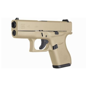 Glock Glock 43 9mm Desert Sand Cerakote Single-Stack Pistol (Made in USA)