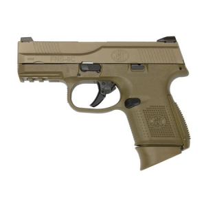 FN FNS-9 Compact 9mm Flat Dark Earth Striker-Fired Pistol (No Manual Safety)