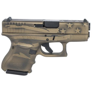 Glock Glock 26 GEN4 9mm Subcompact Pistol with Coyote Battle Worn Flag Cerakote Finish (Made in USA)