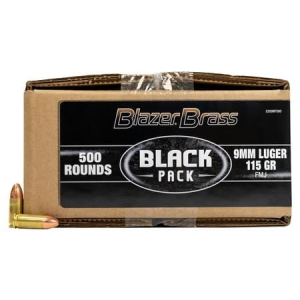 Cci CCI 9mm 115 gr FMJ Blazer Black Pack 500/Box