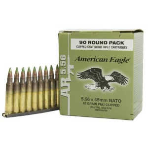 Federal Federal XM855 5.56mm 62 gr FMJ-BT Ball 90 Round Pack