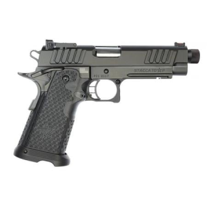 Staccato P 9mm Optic Ready Pistol with 4.4 Inch Threaded Barrel and Carbon Steel Frame