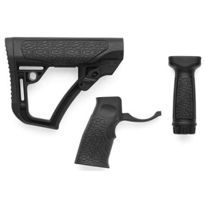 Daniel Defense Buttstock, Pistol Grip, Vertical Foregrip Combo Black