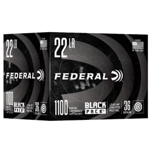 Federal Federal 22LR 36 gr Lead Hollow Point Limited Edition Black Pack 1100 Round Brick