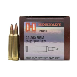 Hornady Hornady 22-250 Rem 55 gr Spire Point 50/Rounds