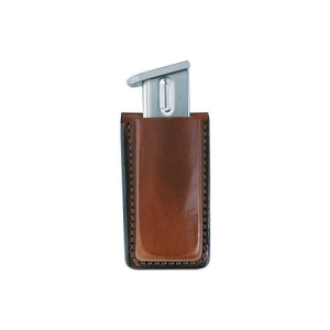 Bianchi Open Top Mag Pouch Single Tan Leather Belt Clip (Law Enforcement/Military Only)