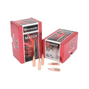 Hornady 30 Cal .308 168 gr BTHP Match 100/Box