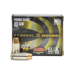Federal Federal 40SW 155 gr Hydra-Shok JHP Personal Defense 20/Box