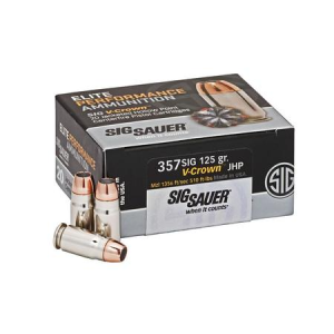 Sig Sauer SIG Sauer 357 SIG 125 gr JHP Elite V-Crown 20/Box
