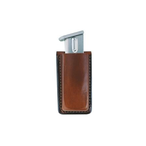 Bianchi Open Top Mag Pouch Single Tan Leather Belt Clip (Law Enforcement/Military Only)