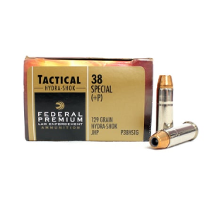 Federal Federal 38 Special +P 129 gr Hydra-Shok JHP Tactical Police Trade Ammo 50/Box