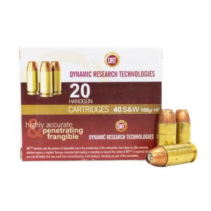 Dynamic Research Technologies Dynamic Research Technologies 40 SW 105 gr Jacketed Hollow Point Frangible 20/Box