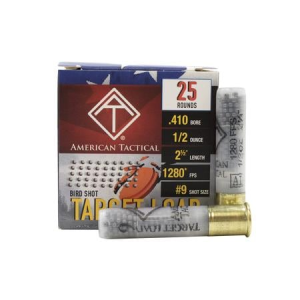 Ati American Tactical 410 Bore 2-1/2 in 0.5 oz 9 Shot Target Load 25/Box - $19.99 at Sportsmans Outdoor Superstore