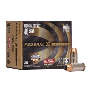Federal Federal 40SW 135 gr Hydra-Shok JHP Personal Defense Police Trade Ammo 20/Box