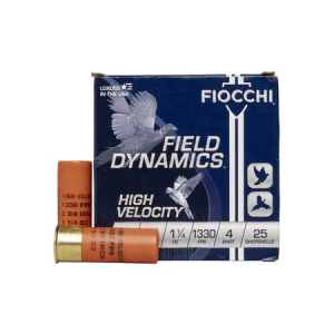 Fiocchi Fiocchi 12 Gauge 2 3/4 in 1 1/4 oz 4 Shot Field Dynamics High Velocity 25/Box