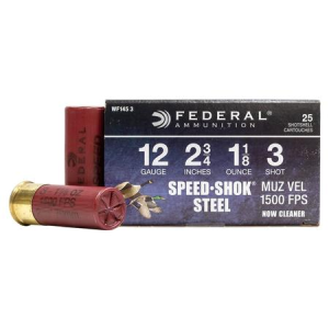 Federal Federal 12 Gauge 2-3/4 1-1/8oz 3 Shot Speed-Shok 25/Box