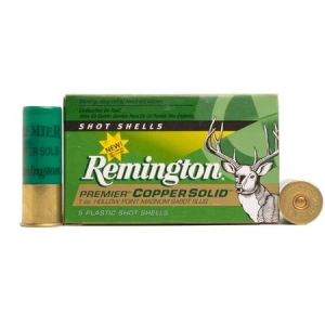 Remington Remington 12 Gauge 2 3/4 Inch 1oz Premier Copper Solid HP Magnum Sabot Slug Police Trade-Ammo 5/Box