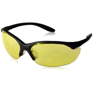 Howard Leight Uvex Vapor II Shooting Glasses Adult Amber Lens Anti-Fog Polycarbonate Black Frame