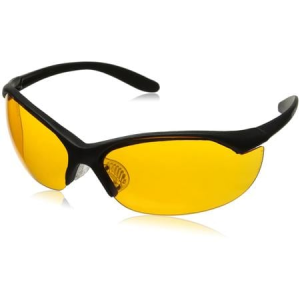 Howard Leight Uvex Vapor II Shooting Glasses Adult Orange Lens Anti-Fog Polycarbonate Black Frame