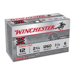 Winchester Winchester 12 Ga 2 3/4 in 1 1/2 oz #6 Shot Super X 10/Box