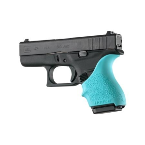 Hogue HandALL Beavertail Grip Sleeve for Glock 42/43 (Aqua)