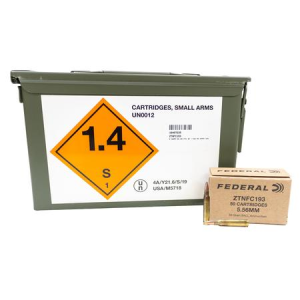 Federal Federal 5.56mm 55 gr FMJ Boat Tail 1100 Rounds in Ammo Can