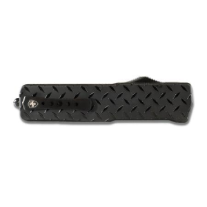 Templar Knife Large Premium Lightweight Diamond Plate with Dagger Serrated Blade
