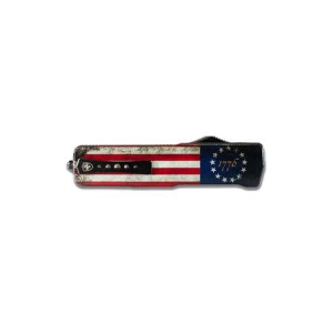 Templar Knife Small Zinc Betsy Ross Flag Drop Serrated Blade