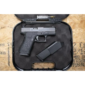 Glock 43X 9mm Police Trade-In Pistol with Two Magazines, Case, and Grip Wrap