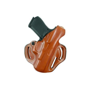 Desantis Thumb Break Scabbard Right Hand OWB Holster Tan Leather Belt Slide for 1911 4-4.25in barrel without rail