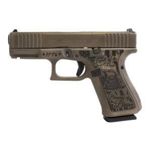 Glock Glock 19 GEN5 MOS 9mm Pistol with Distressed FDE Old Glory Finish