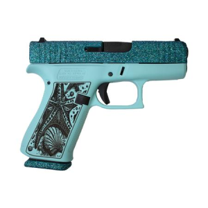 Glock Glock 43x 9mm Pistol with Sea Star Glitter Blue Finish