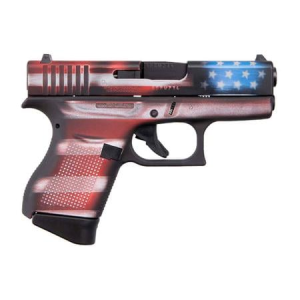 Glock Glock 43 9mm Pistol with Battleworn USA Flag Cerakote Finish
