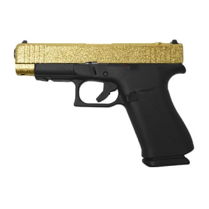Glock Glock 48 MOS 9mm Optic Ready Pistol with Gold Glitter Slide and Black Frame