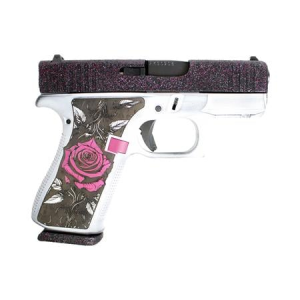 Glock Glock G43X 9mm Pistol w/ Black Glitter Slide and Tango Rose Grip