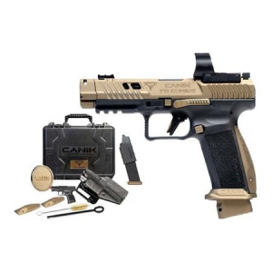 Canik TTI Combat 9mm Pistol with MaCanik M03 Competition Red Dot and Burnt Bronze Cerakote