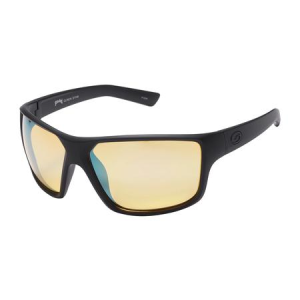 Strike King S11 Optics Clinch Matte Black Yellow/Silver Mirror Sunglasses